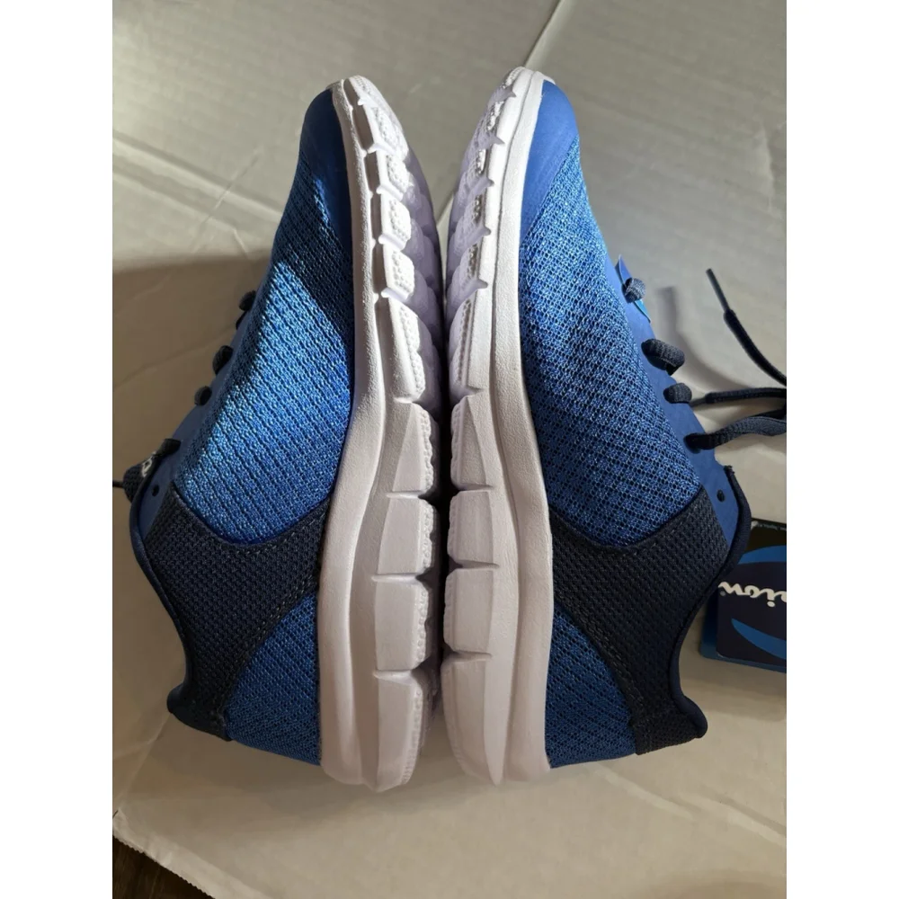 Champion Boy Gusto Sneakers Memory Foam Athletic Blue Mesh Lace up Size 2.5 NWT